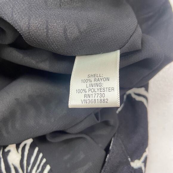 Alice Temperley For Target Dress Women's 7‎ Black Pink Floral Empire Tie Back - Picture 6 of 11